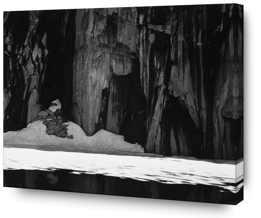 Lac Gelé et Falaises, Kaweah Gap, Sierra Nevada, Californie, 1932 - Ansel Adams de Beaux-arts, Prodi Art, ANSEL ADAMS, Adams, Lac, falaise, hiver, froid, neige, lac gelé