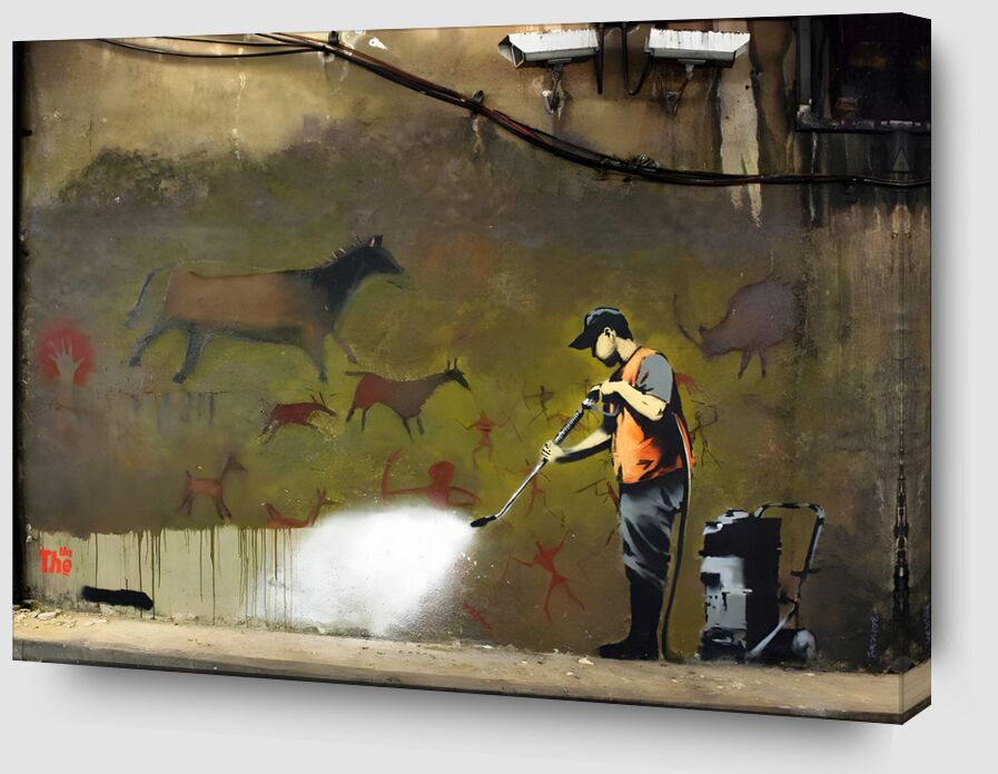Cave Painting - Banksy de Beaux-arts Zoom Alu Dibond Image