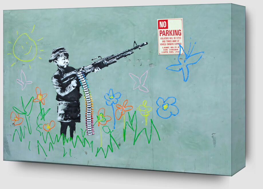 Crayon Boy - Banksy from Fine Art Zoom Alu Dibond Image