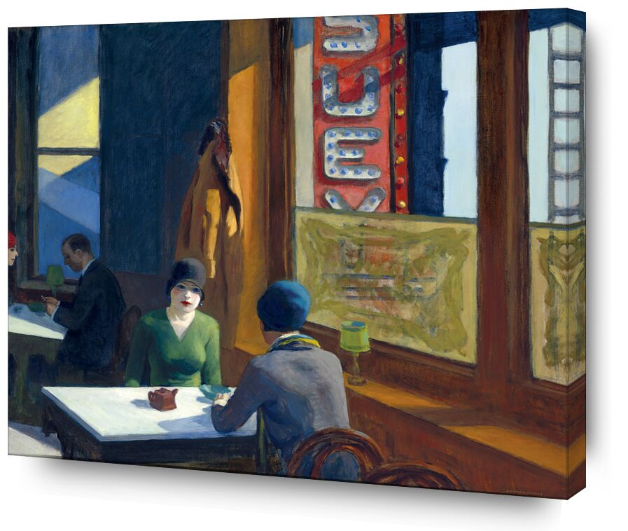 Shop Suey - Edward Hopper de Beaux-arts, Prodi Art, trémie, Edward Hopper, bar, café, USA