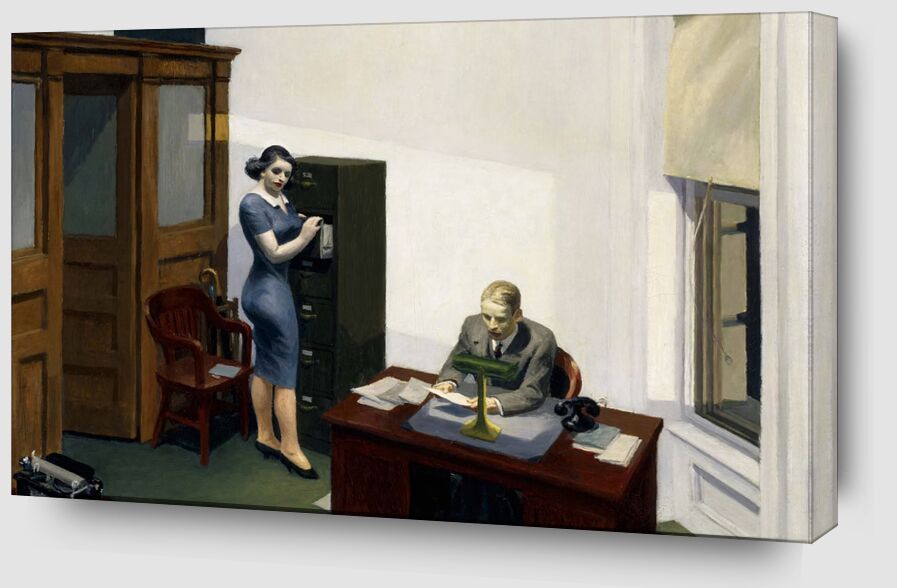 Bureau de Nuit - Edward Hopper de Beaux-arts Zoom Alu Dibond Image