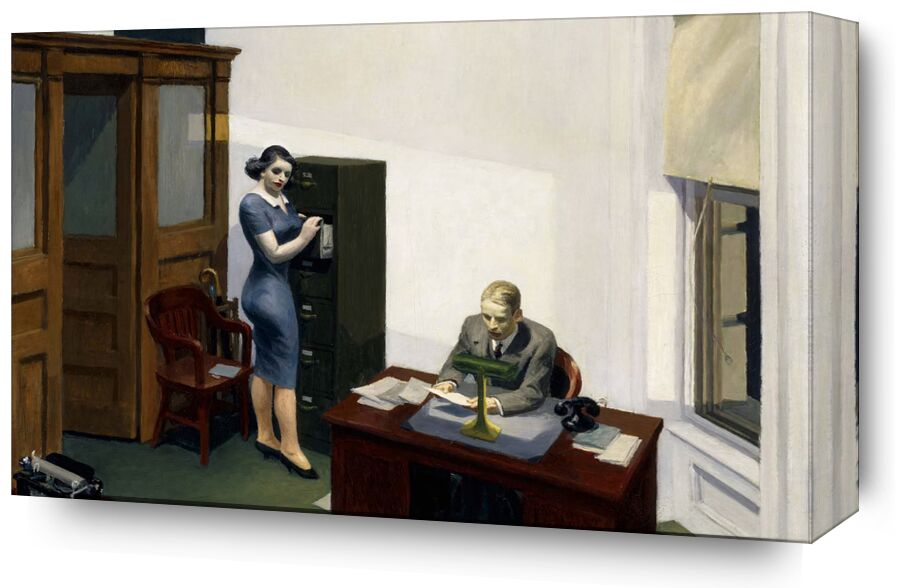 Office at Night - Edward Hopper from Fine Art, Prodi Art, hopper, New-York, pattern, secretary, desk, job, Edward Hopper