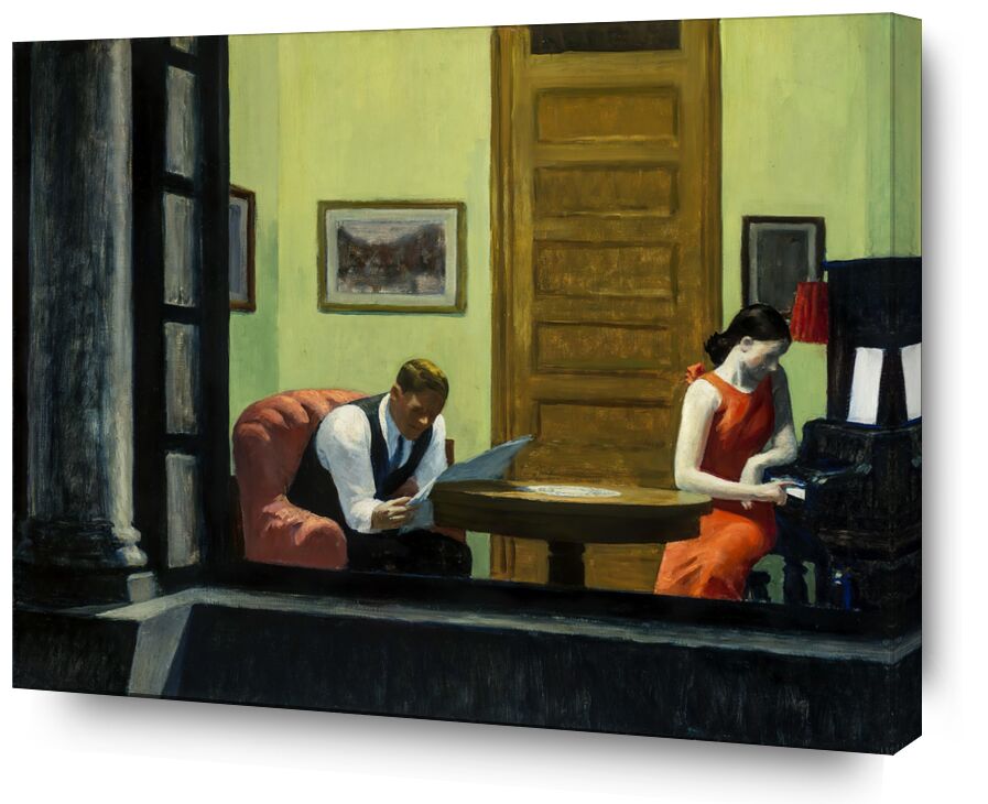 Chambre à New York - Edward Hopper de Beaux-arts, Prodi Art, chambre, Edward Hopper, trémie, musique, plan, New York
