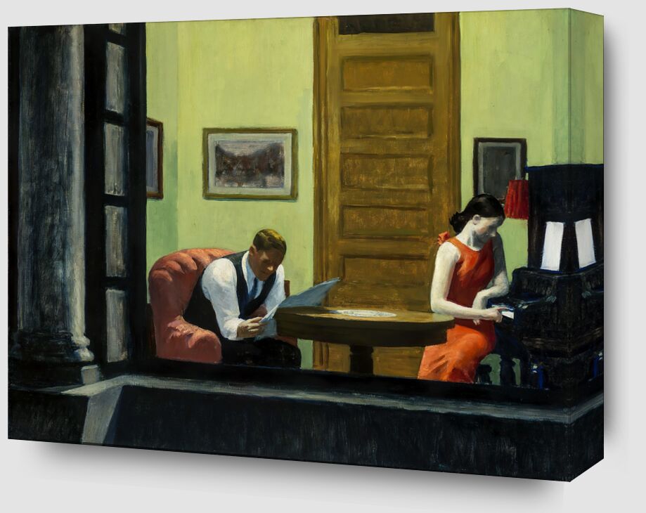 Room in New York  - Edward Hopper from Fine Art Zoom Alu Dibond Image