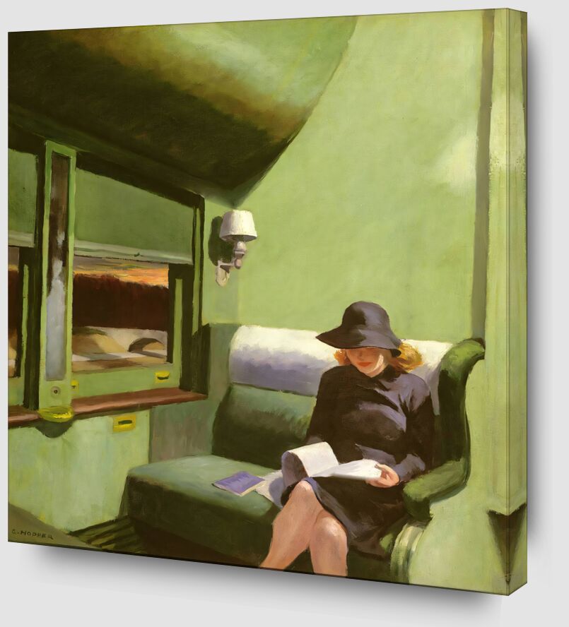 Compartment C, Car 293 - Edward Hopper de Beaux-arts Zoom Alu Dibond Image
