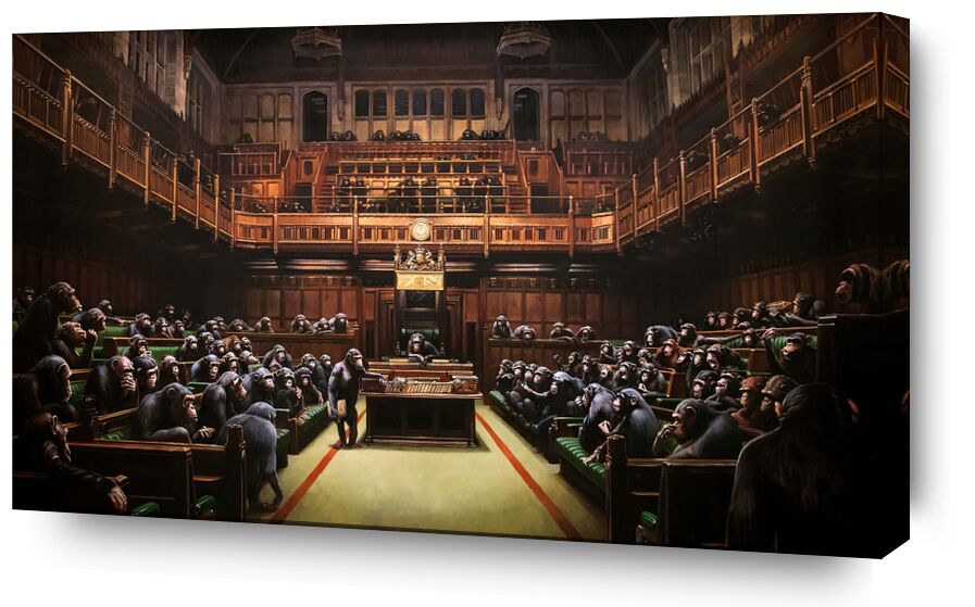 Devolved Parliament desde Bellas artes, Prodi Art, Banksy, Política, parlamento, monos, Inglaterra, diputados