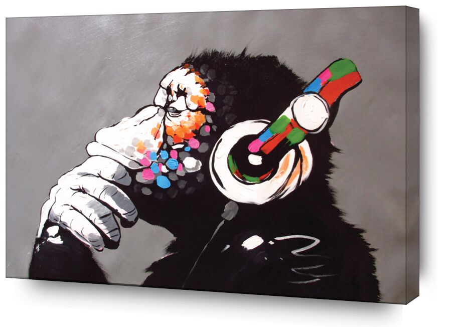 DJ Monkey desde Bellas artes, Prodi Art, mono, DJ, música, Banksy, colores