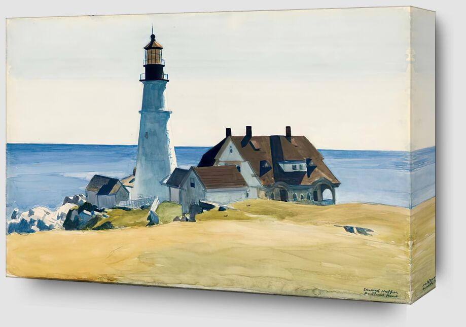 Lighthouse and Buildings - Edward Hopper from Fine Art Zoom Alu Dibond Image