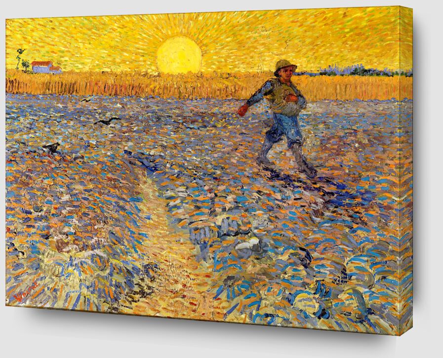 Sower at Sunset - VINCENT VAN GOGH 1888 from AUX BEAUX-ARTS Zoom Alu Dibond Image