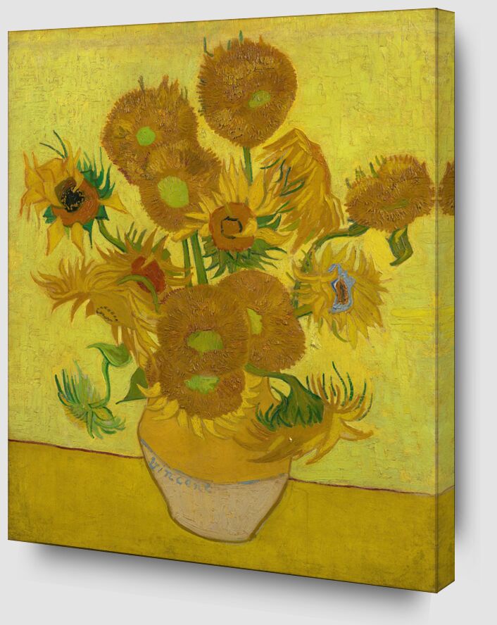 Sunflowers - VINCENT VAN GOGH 1889 von Bildende Kunst Zoom Alu Dibond Image