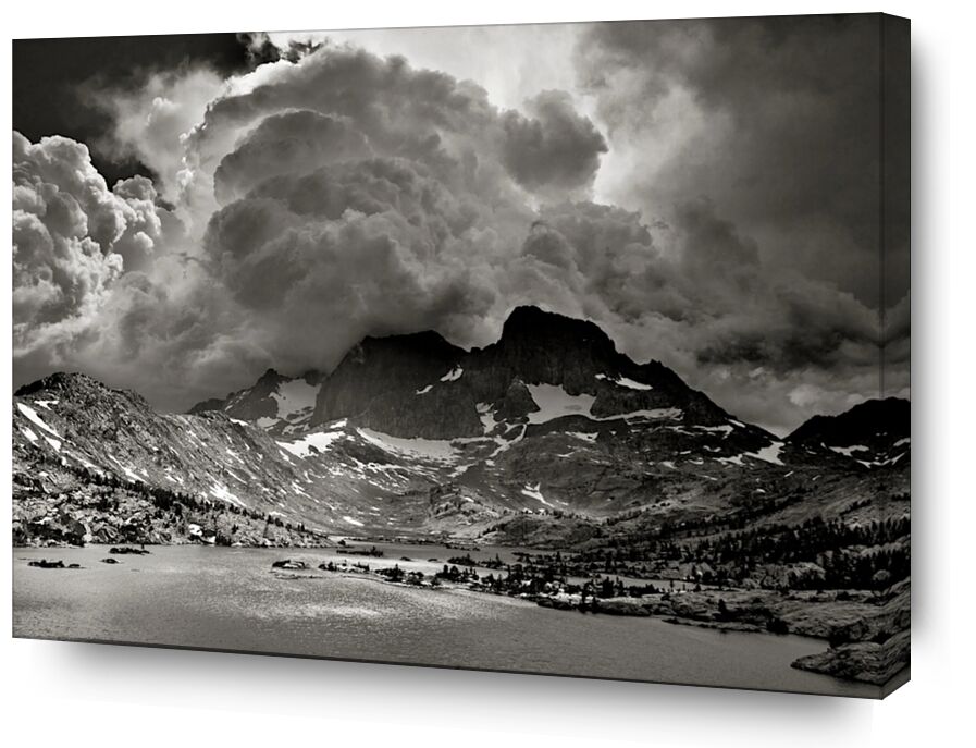 Garnet Lake, Californie - ANSEL ADAMS de Beaux-arts, Prodi Art, tempête, amérique, états-unis, californie, ANSEL ADAMS, Lac, montagnes, nuages, forêt, des arbres, arbre