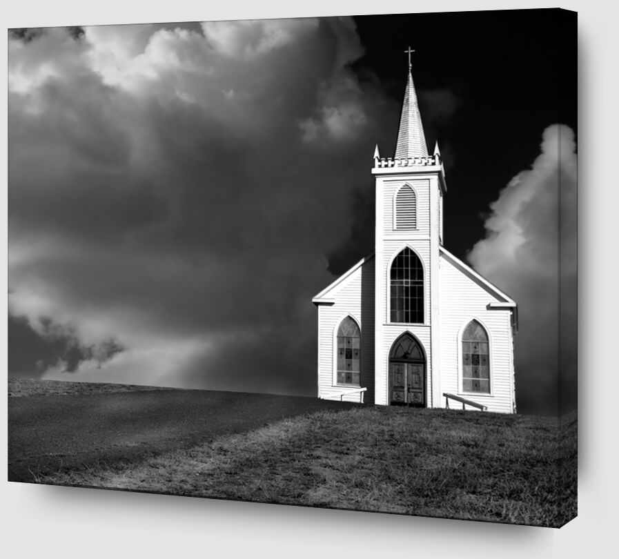Church picture, ANSEL ADAMS - 1937 from AUX BEAUX-ARTS Zoom Alu Dibond Image
