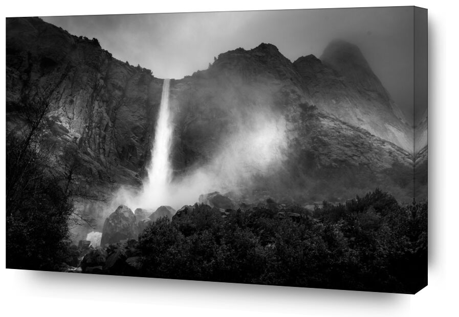 The fountain, New Mexico - ANSEL ADAMS 1956 from AUX BEAUX-ARTS, Prodi Art, mountains, black-and-white, tree, forest, sky, rain, ANSEL ADAMS, fountain