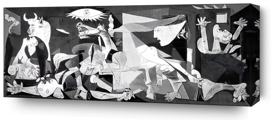Guernica desde Bellas artes, Prodi Art, dibujo, dibujo a lápiz, blanco y negro, PABLO PICASSO