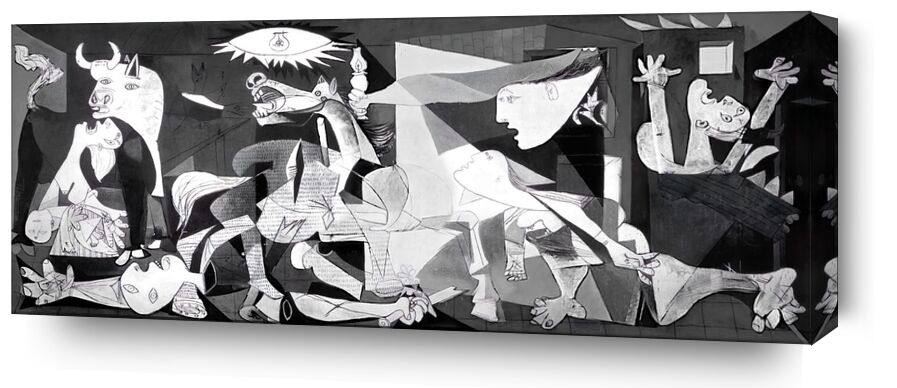 Guernica - PABLO PICASSO from AUX BEAUX-ARTS, Prodi Art, drawing, pencil drawing, black-and-white, PABLO PICASSO