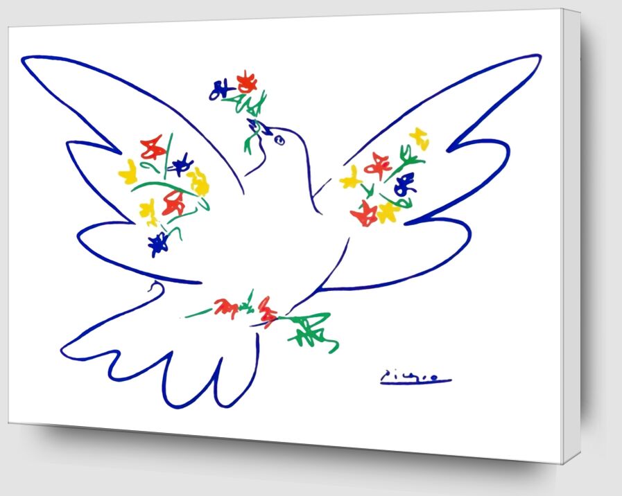 Dove of peace - PABLO PICASSO von Bildende Kunst Zoom Alu Dibond Image