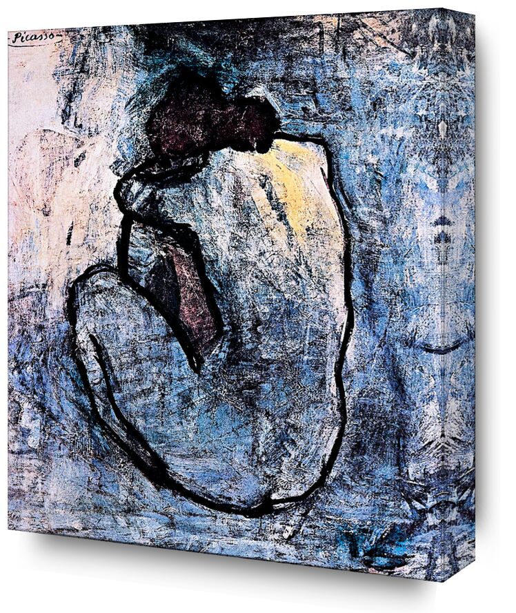 Blue nude - PABLO PICASSO from Fine Art, Prodi Art, PABLO PICASSO, portrait, woman, painting, blue, naked
