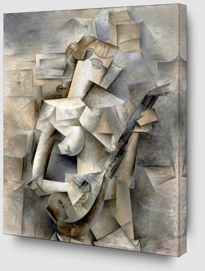 Girl with a Mandolin - Pablo Picasso 1910 von Bildende Kunst Zoom Alu Dibond Image