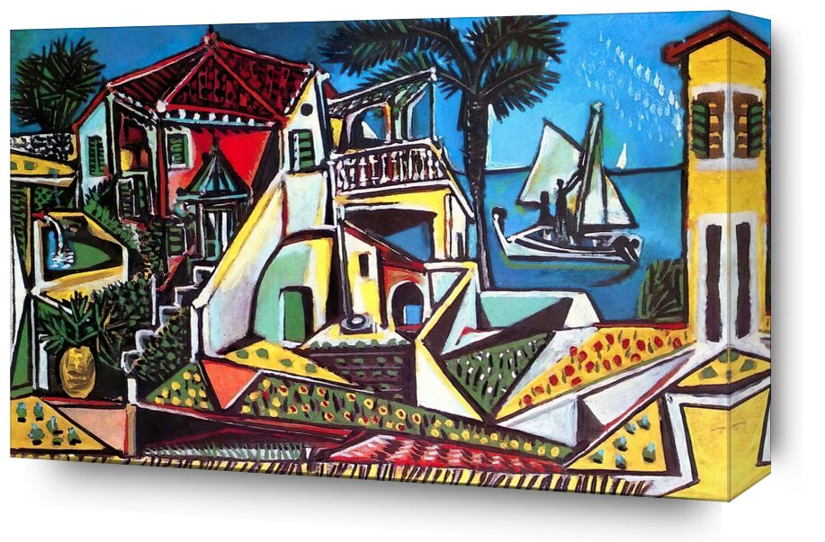 Mediterranean Landscape - PABLO PICASSO from Fine Art, Prodi Art, city, village, sea, beach, holiday, Sun, sea ​​side, shell, picasso, PABLO PICASSO