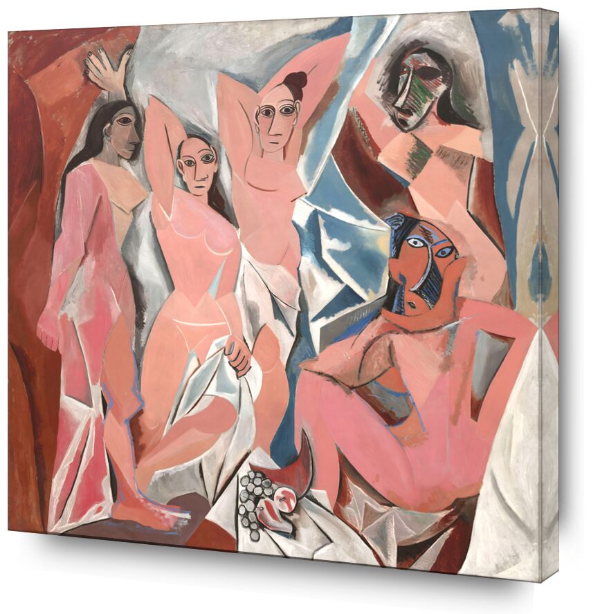 The Ladies of Avignon desde Bellas artes, Prodi Art, Francia, dibujo, pintura, abstracto, PABLO PICASSO, Aviñón, mujeres, tablero