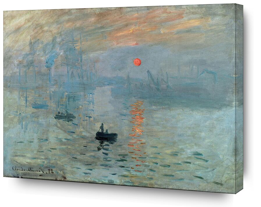 Impression, soleil levant 1872 - CLAUDE MONET de Beaux-arts, Prodi Art, mer, océan, bateau, soleil, barque, navire, usine, CLAUDE MONET, travail