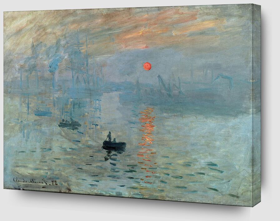 Impression, Sunrise 1872 - CLAUDE MONET from AUX BEAUX-ARTS Zoom Alu Dibond Image