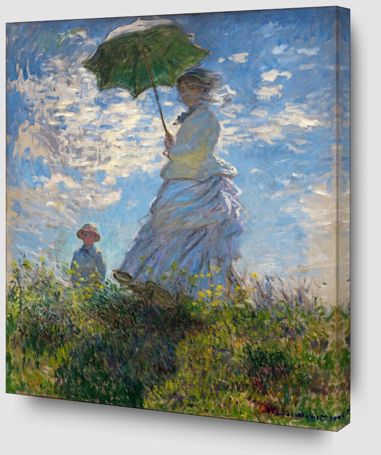 The Stroll - CLAUDE MONET 1875 from AUX BEAUX-ARTS Zoom Alu Dibond Image