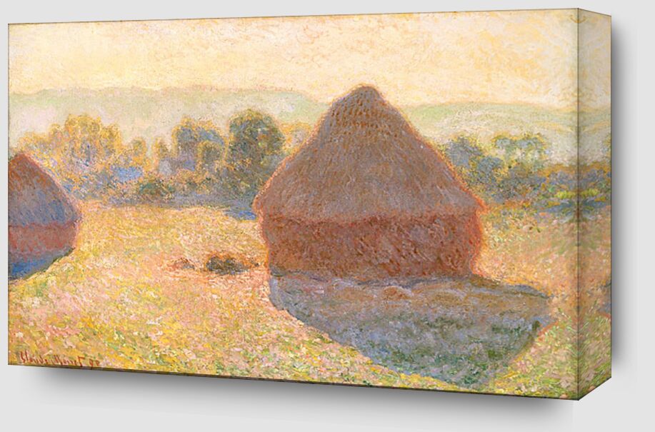 Haystacks, middle of the day - CLAUDE MONET 1891 from Fine Art Zoom Alu Dibond Image