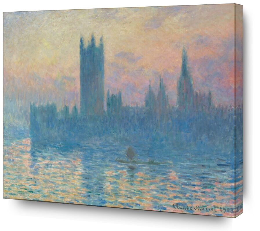 Houses of Parliament, London 1905 desde Bellas artes, Prodi Art, río, Londres, Thames, capital, parlamento, parlamento de Londres, CLAUDE MONE
