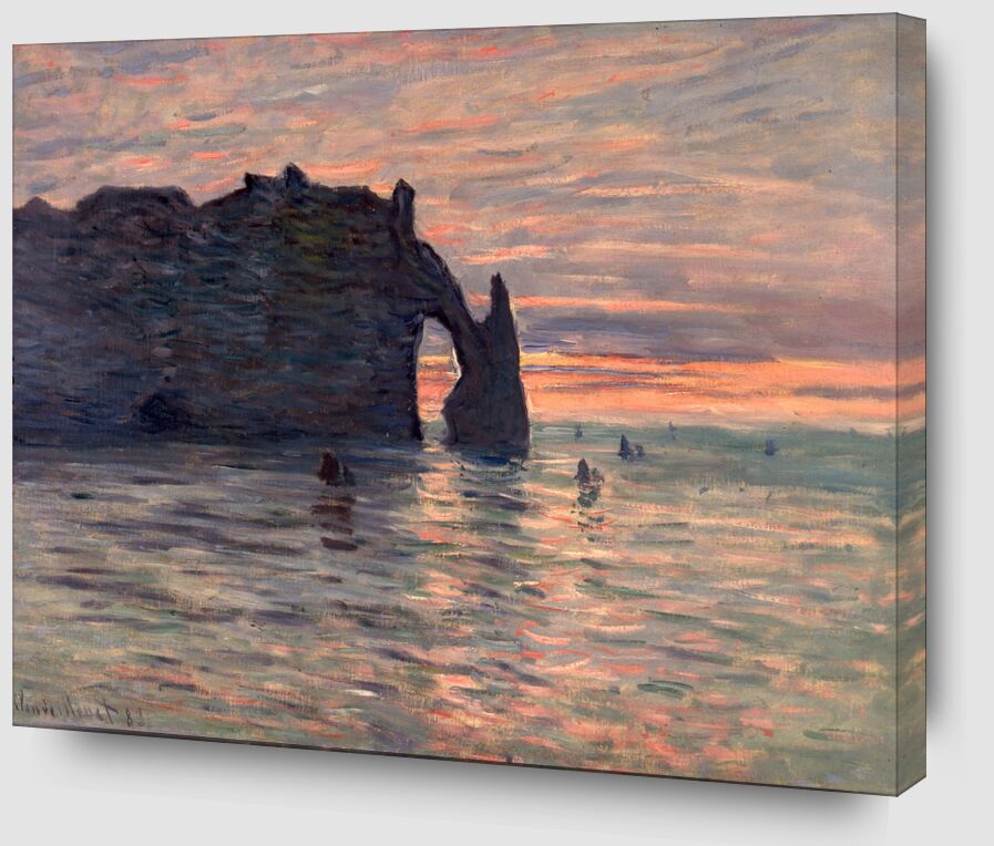 Sunset in Etretat 1883 desde Bellas artes Zoom Alu Dibond Image