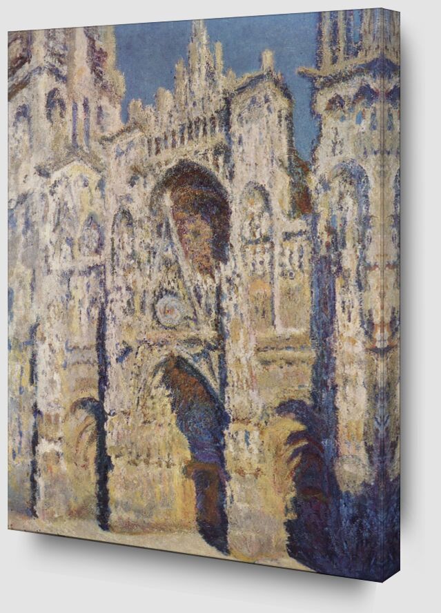 Rouen Cathedral, West Facade, Sunlight - CLAUDE MONET 1894 from AUX BEAUX-ARTS Zoom Alu Dibond Image