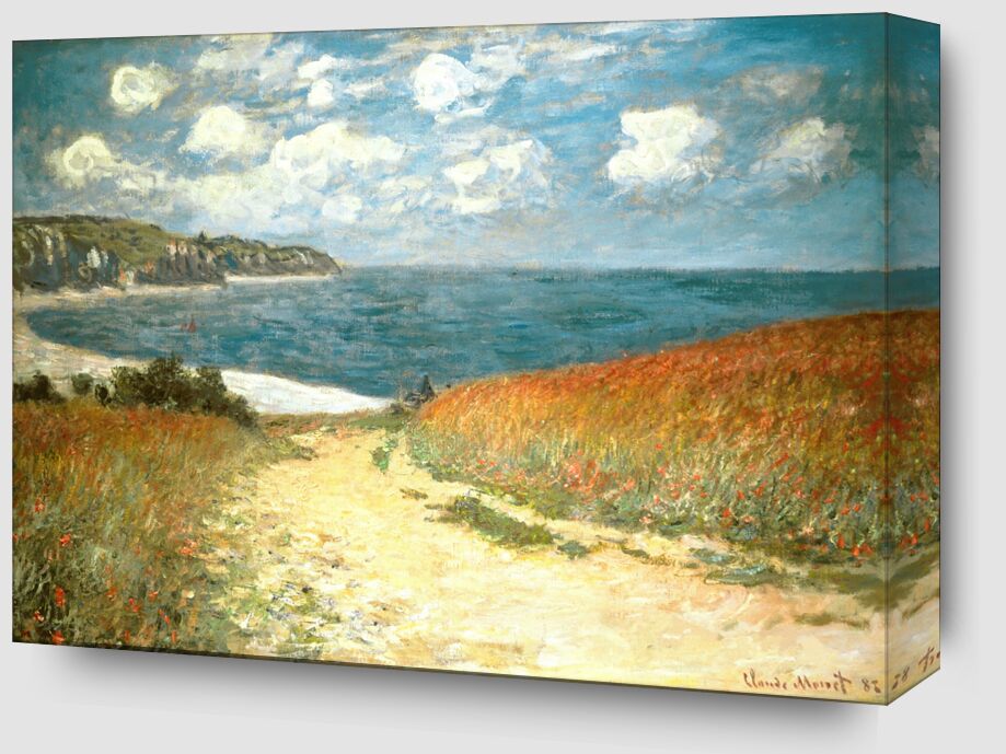 PATH THROUGH THE CORN AT POURVILLE - 1882 from Fine Art Zoom Alu Dibond Image