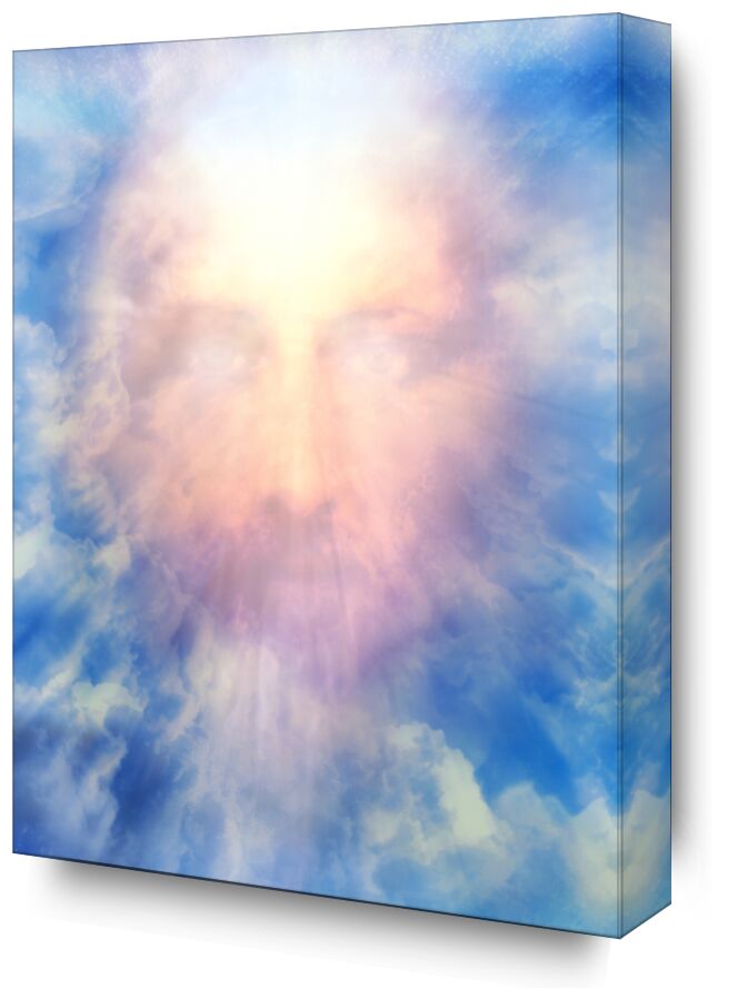 The Messiah in Glory from Adam da Silva, Prodi Art, clouds, blue, face, sky, paradise, smile, Jesus, christ, Messiah, glory, Prophet, kingdom, God