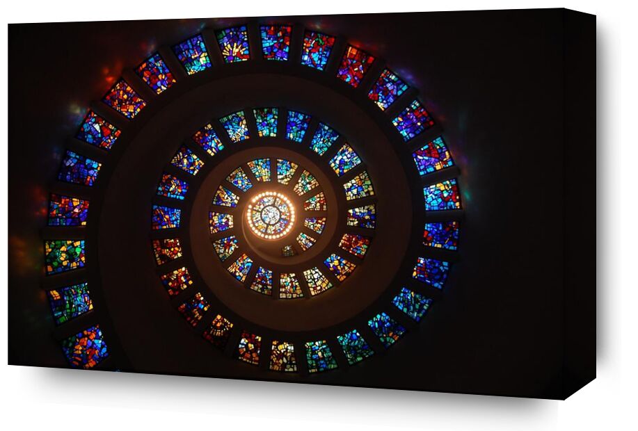 Stained glass from Aliss ART, Prodi Art, stained glass, spiral, pattern, light, color, art, architecture