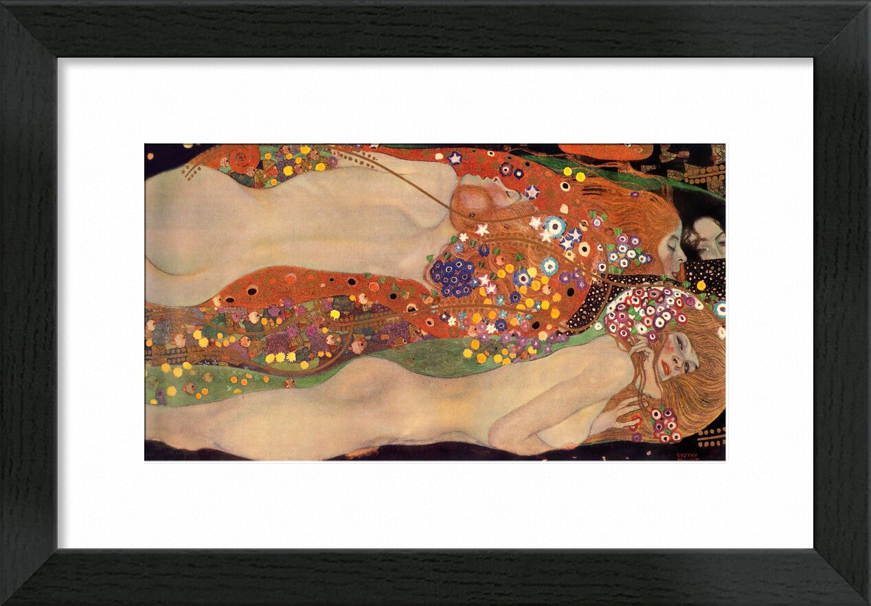 Water Serpents II - Gustav Klimt von Bildende Kunst, Prodi Art, KLIMT, Malerei, Frau, Schlange, abstrakt
