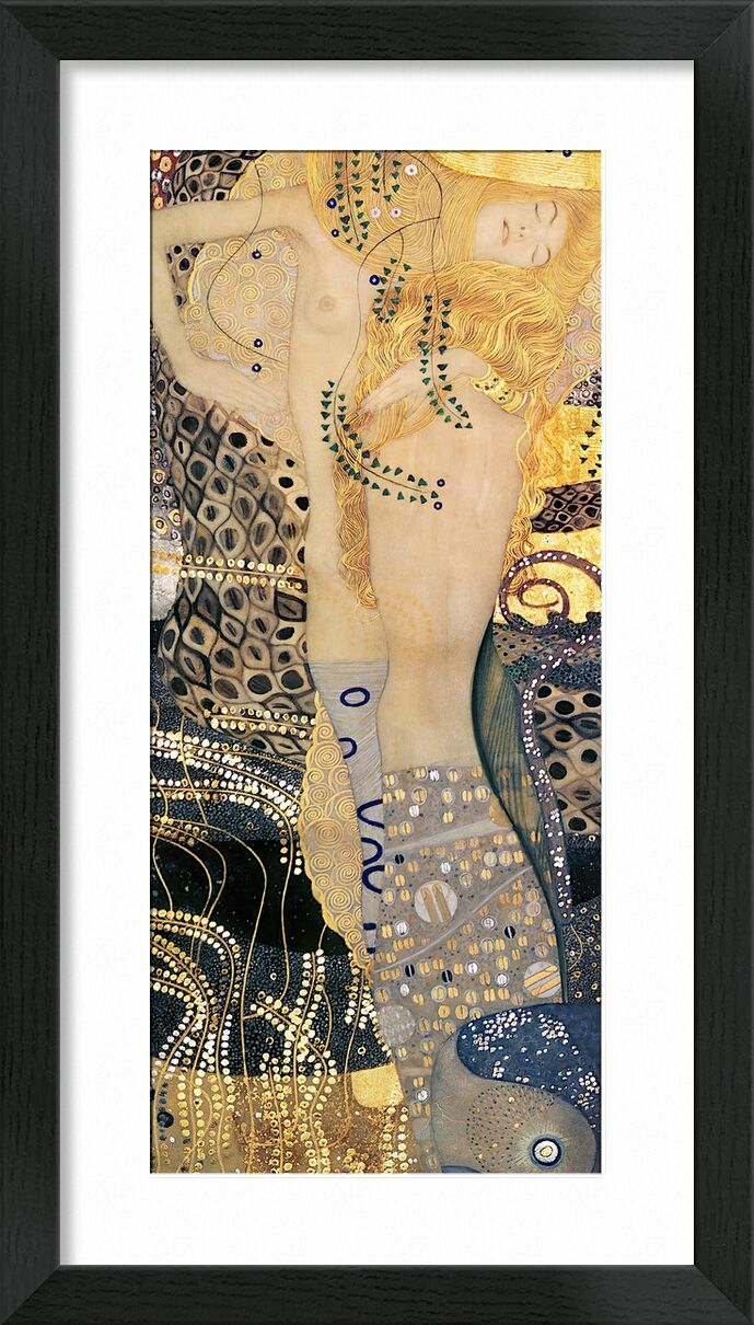 Water Snakes I - Gustav Klimt von Bildende Kunst, Prodi Art, KLIMT, Schlange, Frau, Malerei, Gold, Haar
