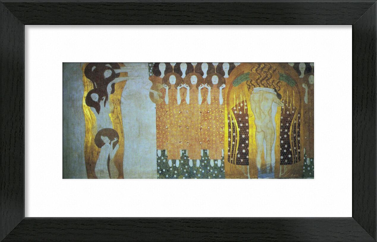 The Beethoven Frieze - Gustav Klimt desde Bellas artes, Prodi Art, KLIMT, música, Rizado, Beethoven, abstracto, oro, mujer