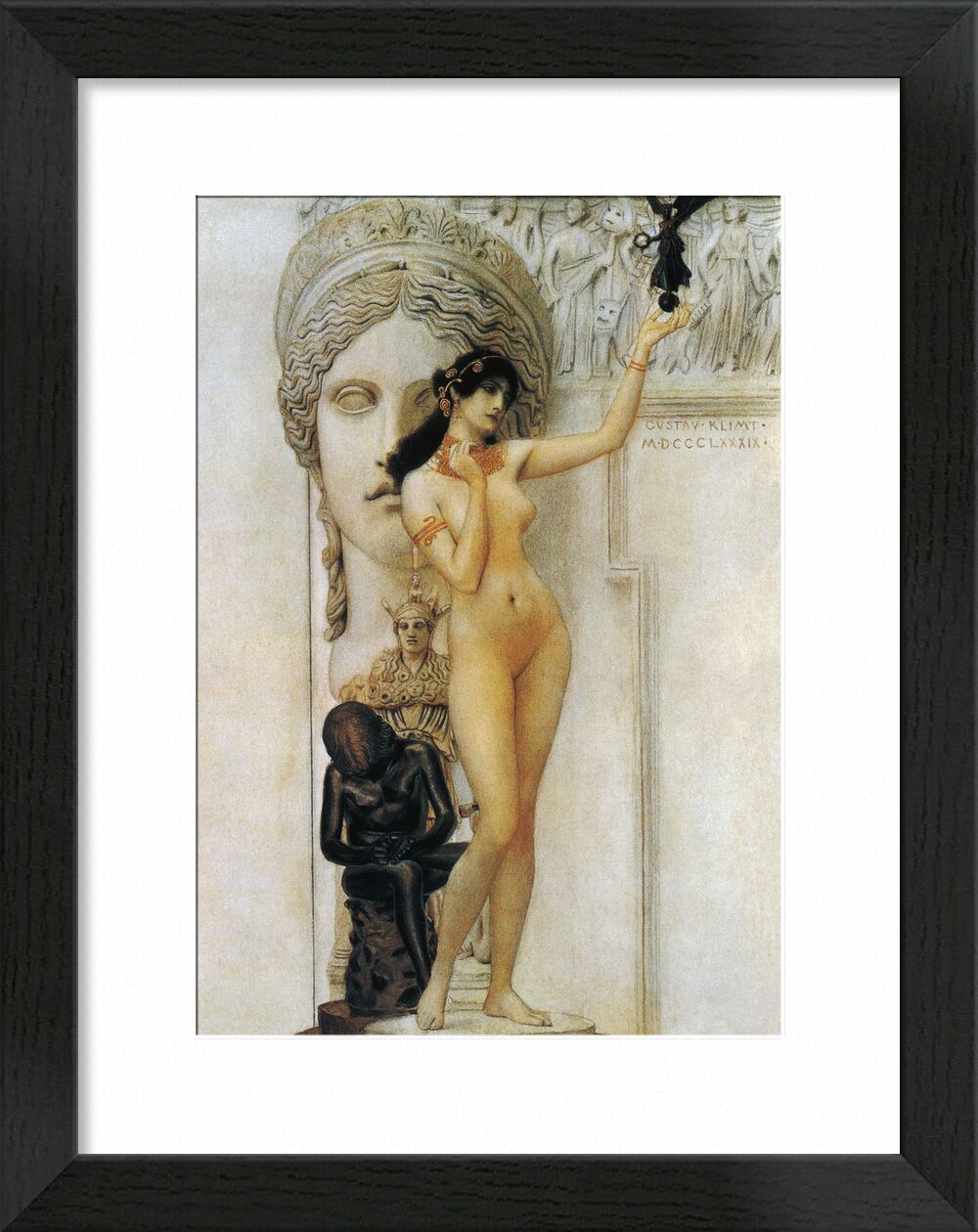 Allegory of Sculpture - Gustav Klimt von Bildende Kunst, Prodi Art, KLIMT, Skulptur, Frau, nackt, Statue, römisch, Allegorie