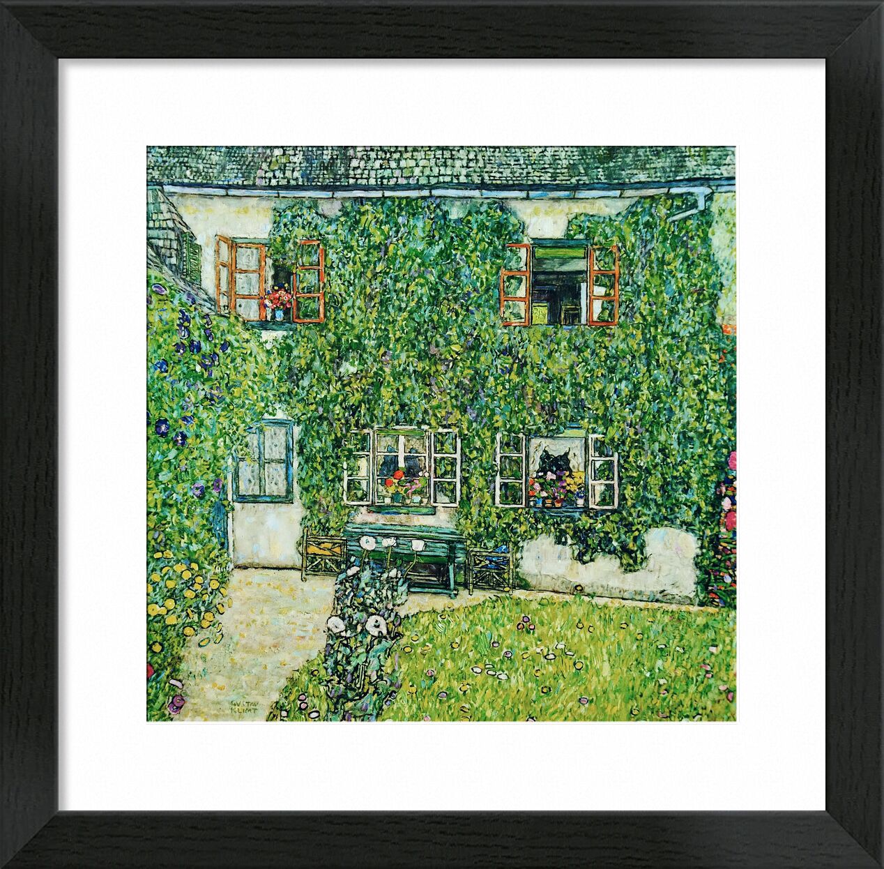 Forestry House in Weissenbach on Attersee-Lake - Gustav Klimt von Bildende Kunst, Prodi Art, KLIMT, Haus, Landschaft, Natur, Villa