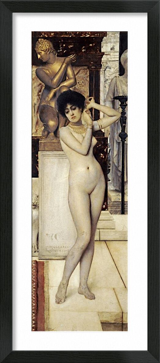 Study on Skigge and Eel for the Allegory of Sculpture, 1890 - Gustav Klimt desde Bellas artes, Prodi Art, KLIMT, escultura, estudiar, mujer, desnudo