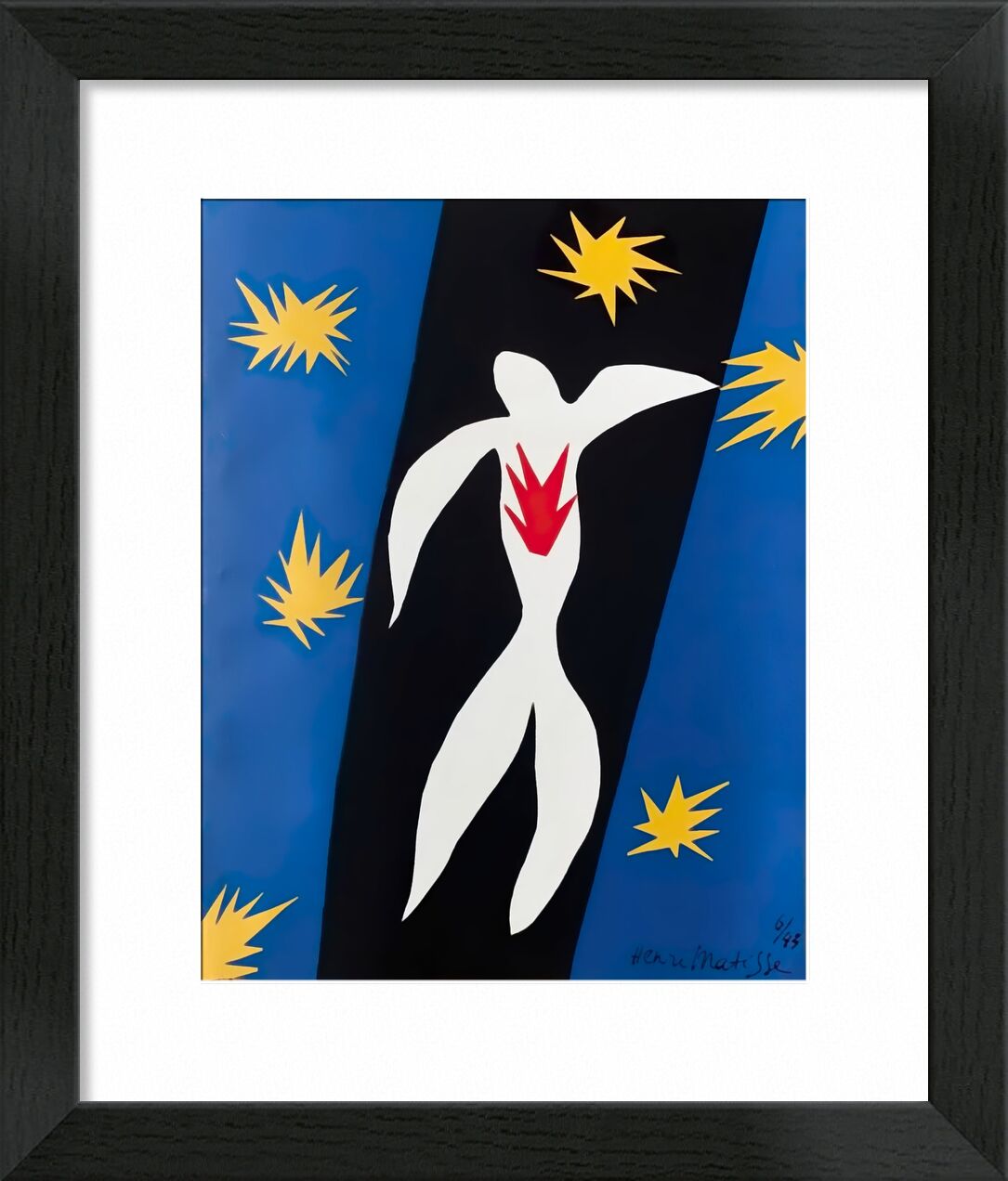 Fall of Icarus - Henri Matisse desde Bellas artes, Prodi Art, chutte, estrellas, dibujo, Matisse