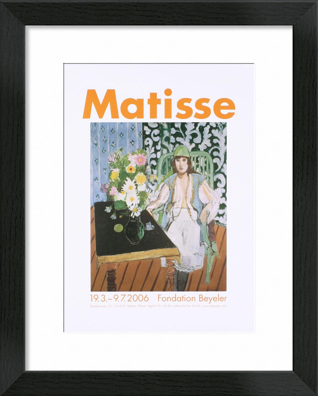 The Black Table - Henri Matisse von Bildende Kunst, Prodi Art, Matisse, Tabelle, Kochen, Frau, Hut, Blumen