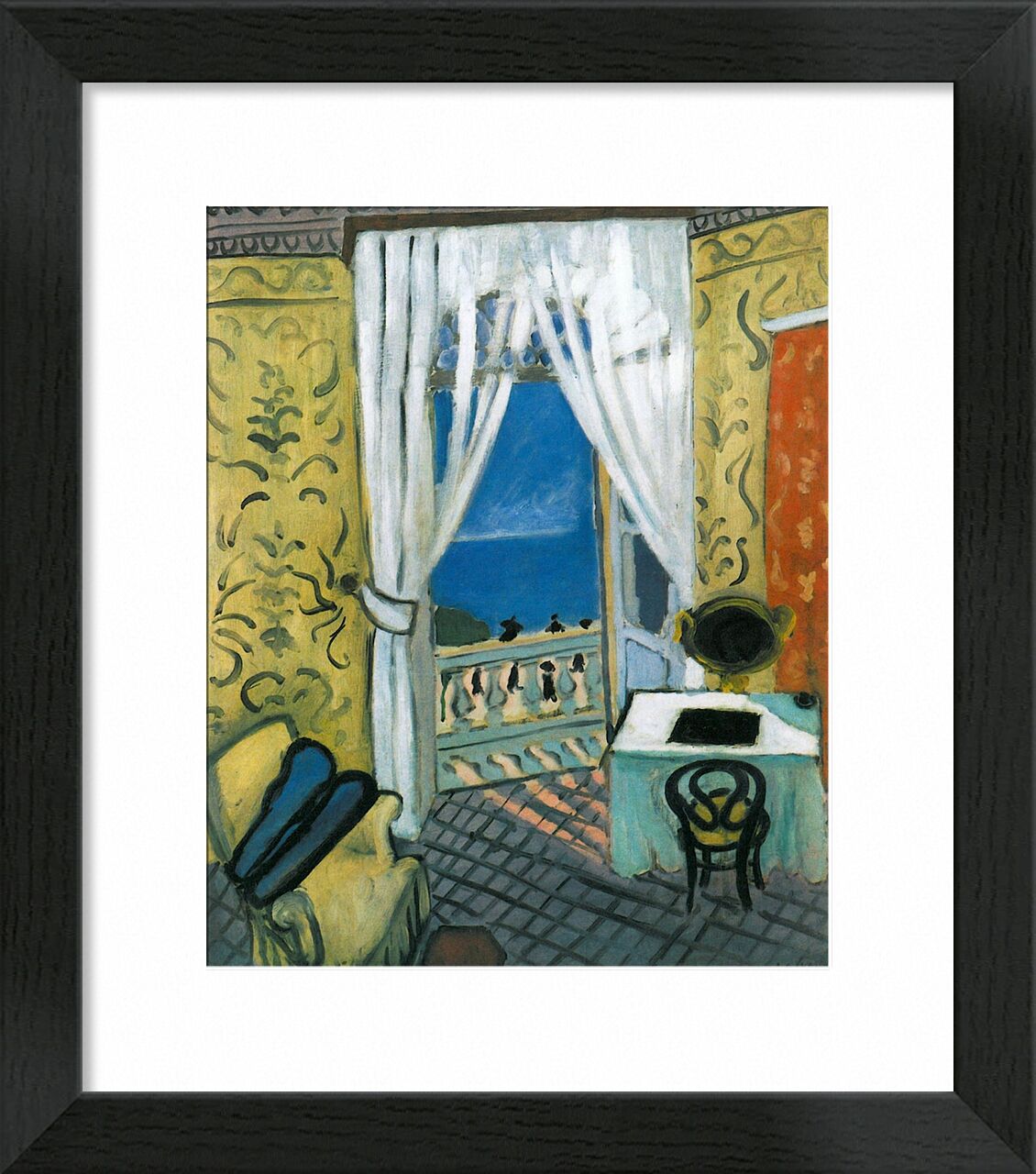 Still Life with Violin Case - Henri Matisse von Bildende Kunst, Prodi Art, Matisse, Violine, Musik, Meer, Fenster, Wohnzimmer