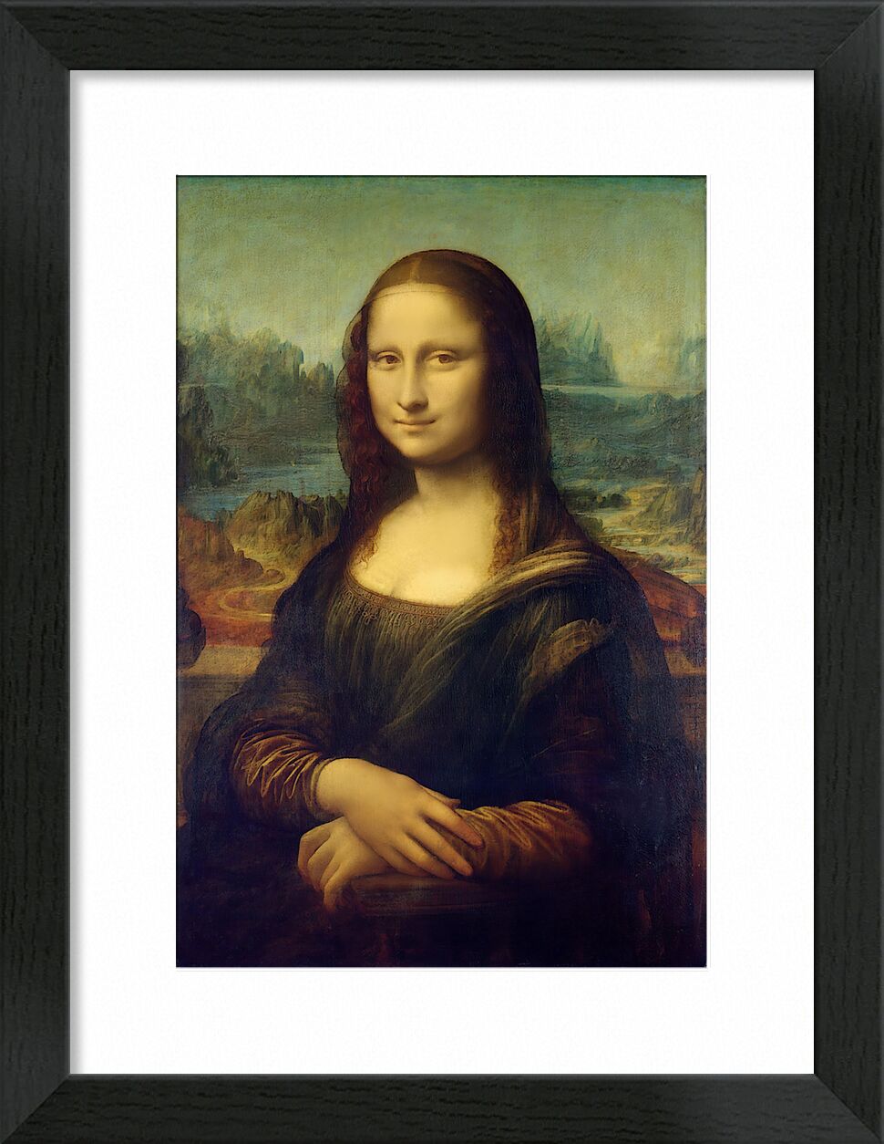 Mona Lisa von Bildende Kunst, Prodi Art, Die mona LIsa, mona lisa, da Vinci, Geheimnis, Landschaft, Frau, Malerei, Leonard da vinci