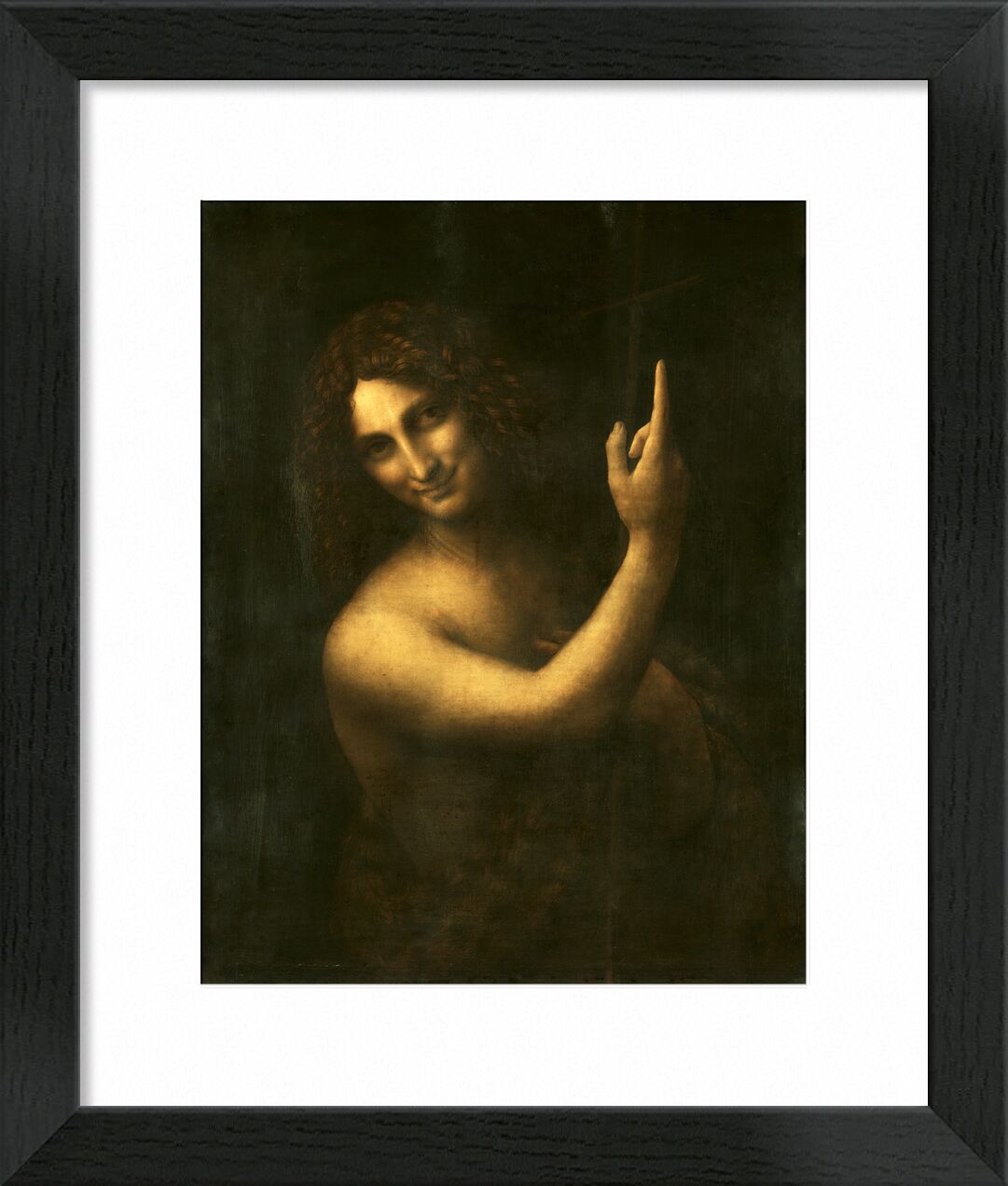 Saint John the Baptist - Leonardo de Vinci von Bildende Kunst, Prodi Art, Jesus, Christus, Gott, Prophet, Malerei, Leonard da vinci, Renaissance