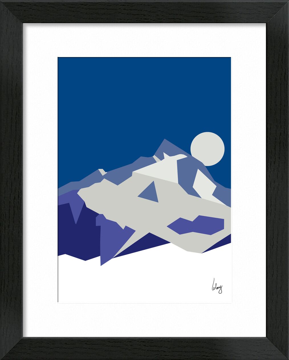 La Muzelle de Benoit Lelong, Prodi Art, neige, soir, nuit, lune, montagnes, isere, oisans