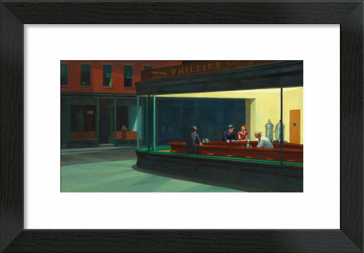 Nighthawks - Edward Hopper desde Bellas artes, Prodi Art, Nueva York, noche, Edward Hopper, bar, café, calle