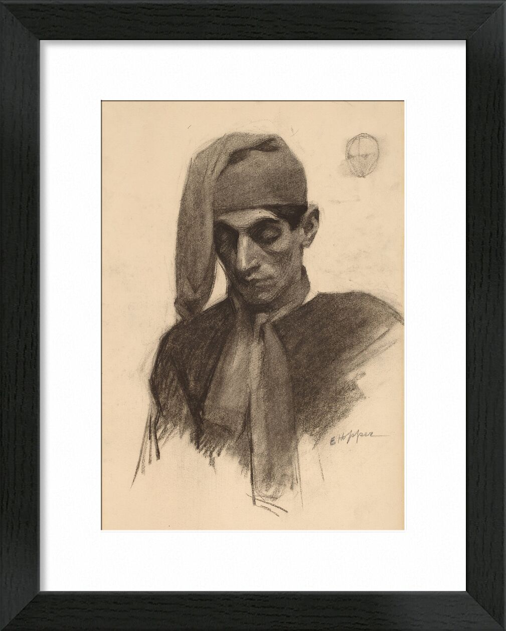 Jimmy Corsini - Edward Hopper desde Bellas artes, Prodi Art, retrato, Edward Hopper, lápiz, dibujo a lápiz, blanco y negro