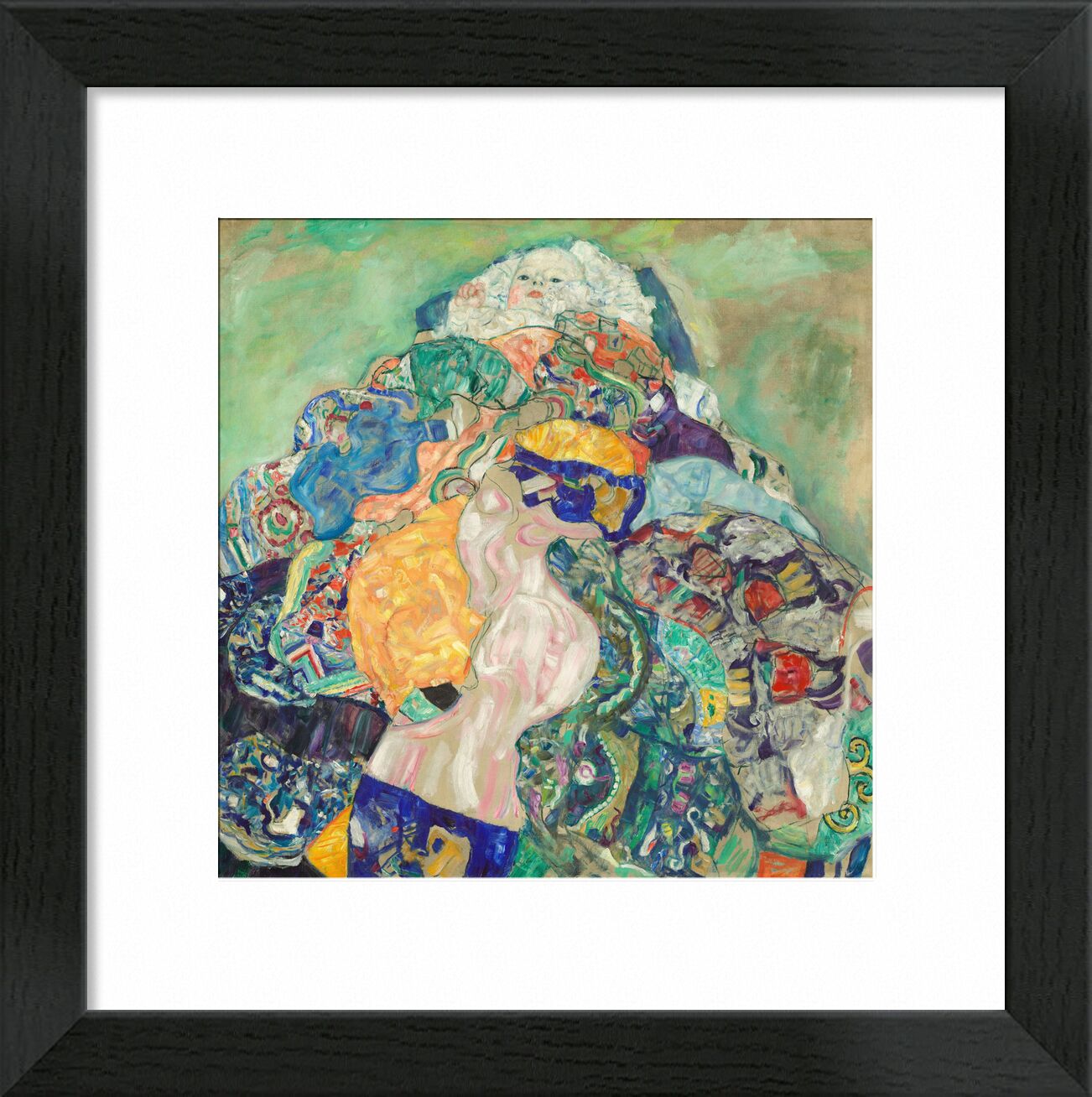 Bebé (Cuna) - Gustav Klimt desde Bellas artes, Prodi Art, KLIMT, Bebé, infancia, dibujo, pintura, niño, cuna