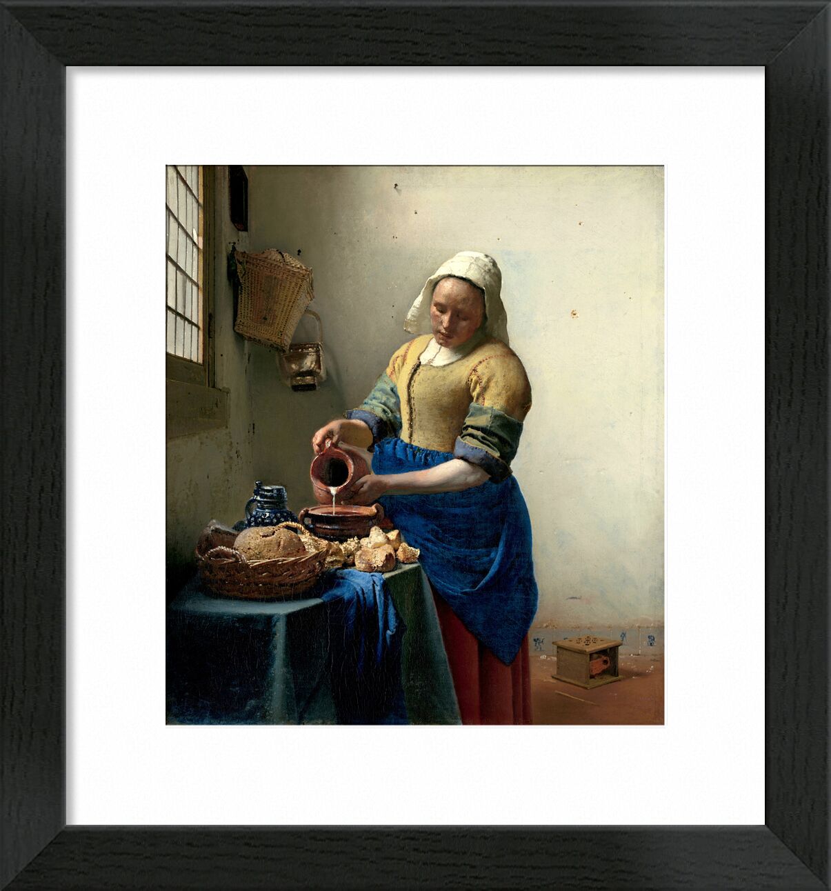 La Lechera - Johannes Vermeer desde Bellas artes, Prodi Art, Johannes Vermeer, cocina, comida, lechera, Leche, cocinar, dolor